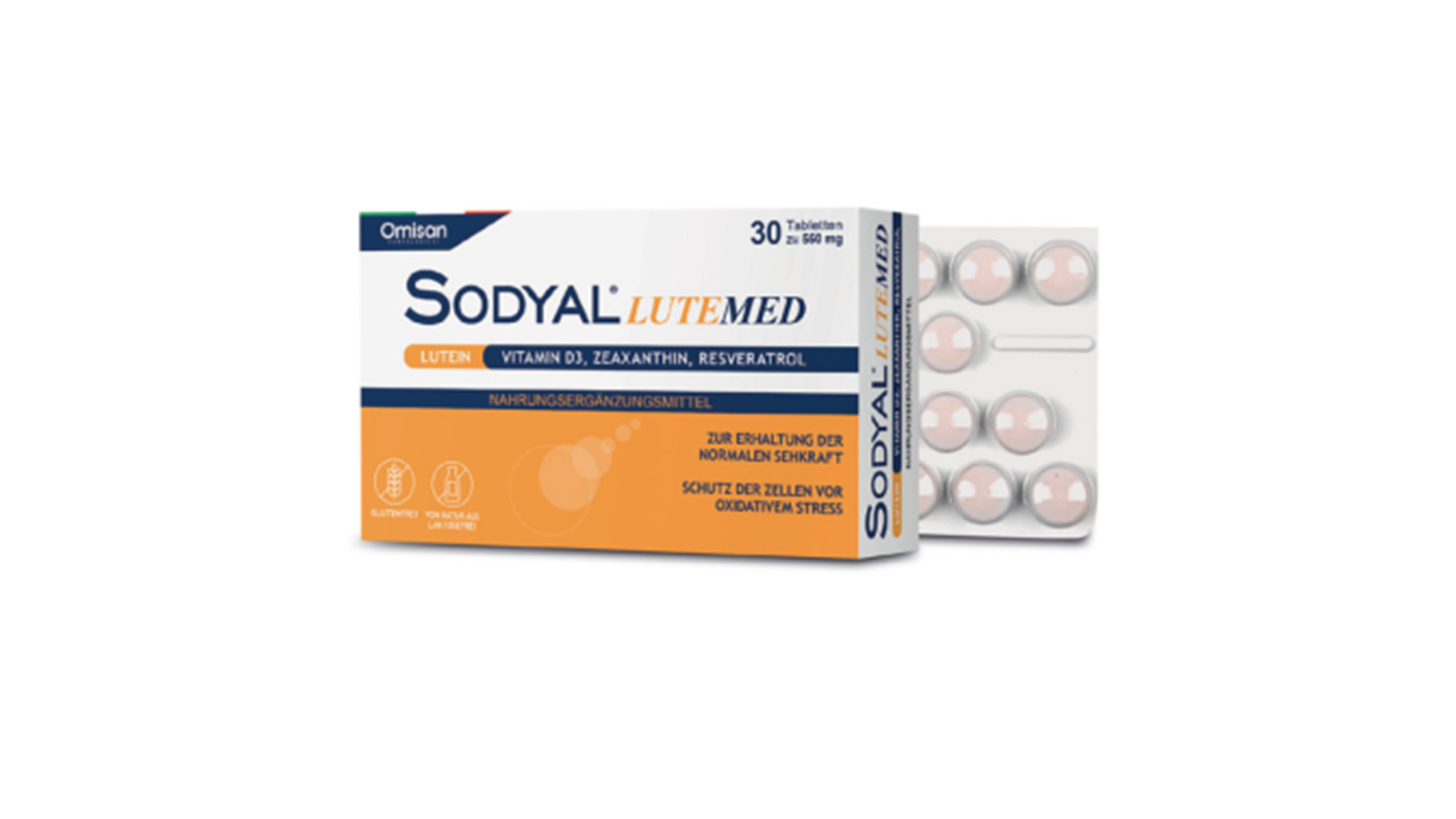 SODYAL LUTEMED Augen Makula Schutz AMD Nahrungsergänzung für die Augengesundheit