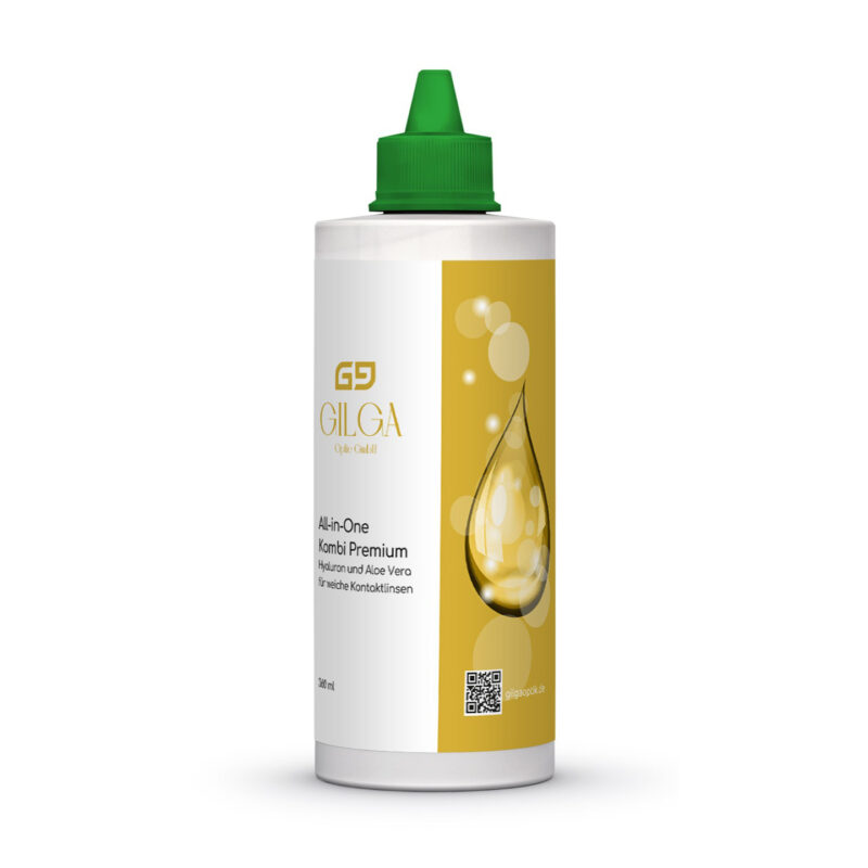 Gilga Optik Kombi Premium Kombilösung mit Hyaluron und Aloe Vera für weiche Kontaktlinsen