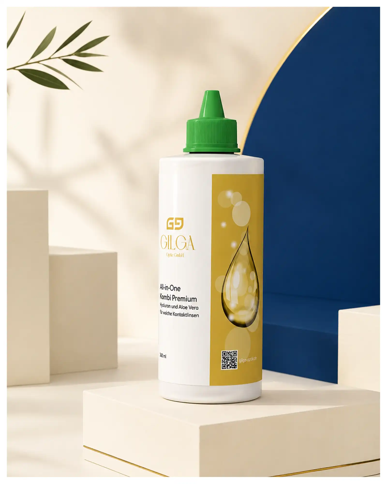 Gilga Optik Kombi Premium Kombilösung mit Hyaluron und Aloe Vera für weiche Kontaktlinsen