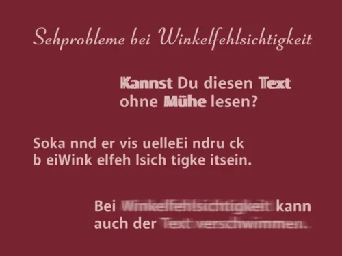 Was ist eine Winkelfehlsichtigkeit
